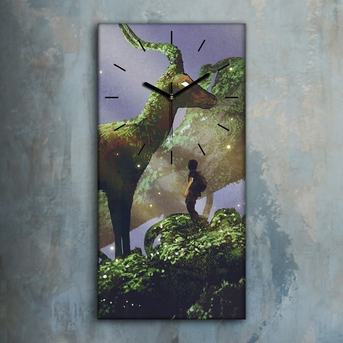 Horloge murale sur toile 30x60