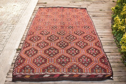 Tapis vintage turc kilim