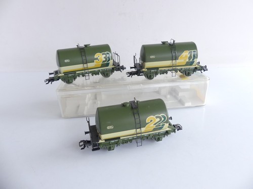 Marklin rails 3 wagons - rails, ho