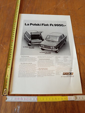 sketch advertising poster Fiat Polski 125P - 125 P French language