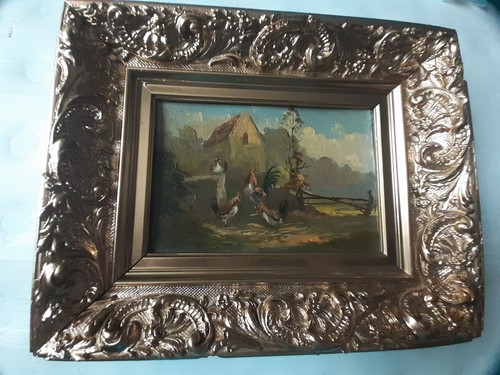 Tableau huile sur - sur, bois