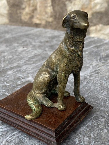 Lévrier bronze ancien art - lévrier,