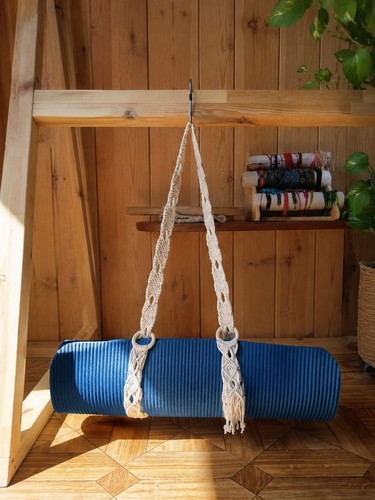 Sangle tapis yoga - macramé,