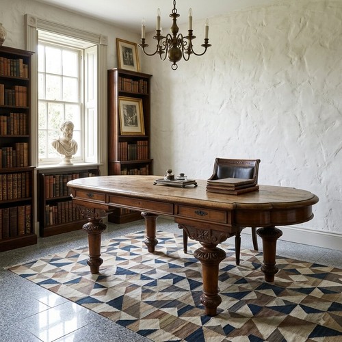 Table ancienne noyer tiroirs - ancienne,