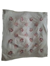 Wonderful Tapestry with Angels Silk Linen Scarf of the Late Nineteenth Century