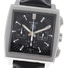 TAG HEUER Monaco CW2111-0 Chronograph Date black Dial Automatic Men's_891688
