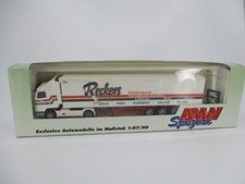LG2586 AWM AMW CAR MODELS 70689 HO 1/87 Scania R420 Semi Trailer Fridge Reckers
