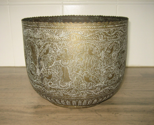 Ancien cache pot cuivre - ancien,