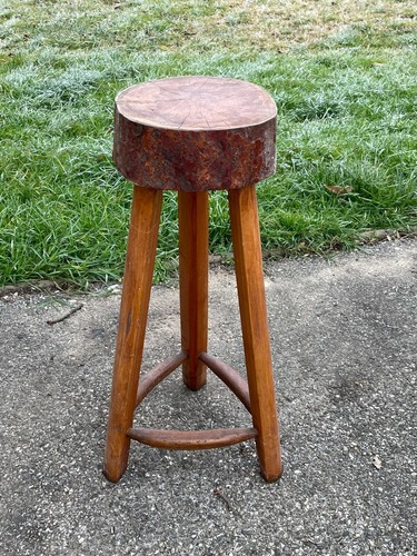 Ancien tabouret haut bar - tabouret,