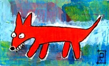 Tableau Art brut - Le renard -