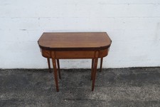 Mahogany Inlay Console Card Dinette Dining Extension Table 6082