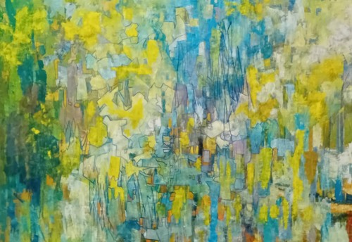 Tableau huile abstrait artiste - tableau,