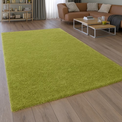 Tapis shaggy vert naturel - naturel, doux