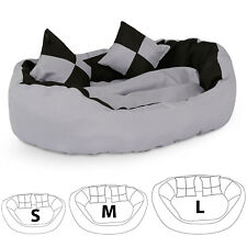 lionto Lit pour chien coussin pour chien ou chat noir/gris