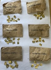 Lot de 300 caractères lettres A-E-O-V-H-D en relief en laiton - 14 x 9 mm-Neufs