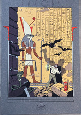 JACOBS SERIGRAPHIE BLAKE ET MORTIMER  100 X 70 LA GRANDE PYRAMIDE 1988 NEUF