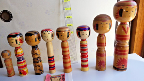 Lot poupées kokeshi - 8,