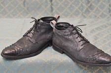 SENDRA men Black Python leather Ankle Boots shoes size 43