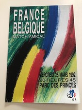 ancien PROGRAMME Officiel  )) FRANCE V BELGIQUE 1992