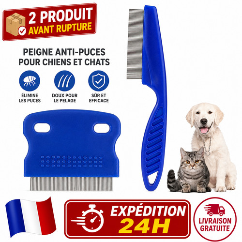 Peigne anti puces toilettage
