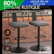 ALFORDSON 2 Tabourets de Bar