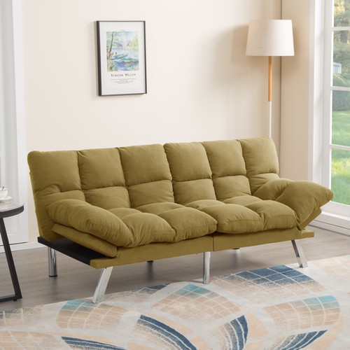 Yellow corduroy futon - yellow,