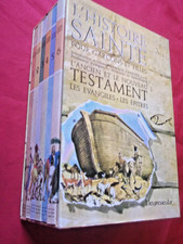 L'HISTOIRE SAINTE  POUR  GARCONS  ET FILLES - 6 LIVRES DANS UN BOITIER  EN B. E.
