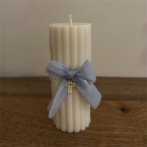 Bougie pilier blanche cylindre