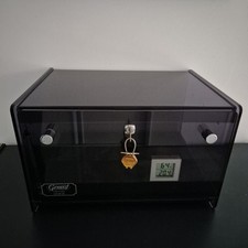 Cave à Cigare Lucite Fumée Gerard père & fils Genève Humidor années 1980 80's