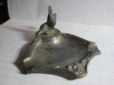 ANCIEN CENDRIER EN METAL POULE