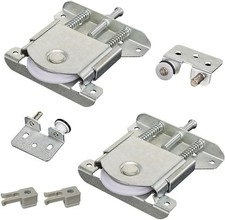 2 pieces sliding door castor closet sliding castor wardrobe kit neck...