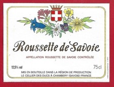 109-72 Wine label ROUSSETTE DE SAVOIE LE CELLIER DES DUCS in CHAMBERY