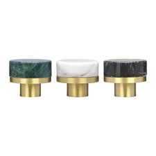 Poignée de tiroir décorative en laiton et marbre pour armoires, commodes et