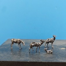 Miniature Deer Figurines Set of 4 Garden Bonsai Fish Tank Terrarium Decoration