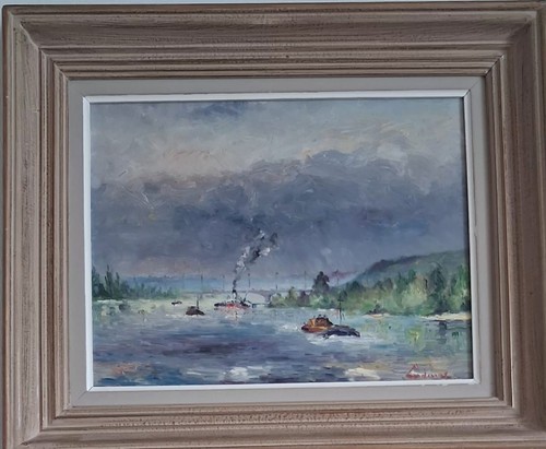 Tableau huile sur toile - ,