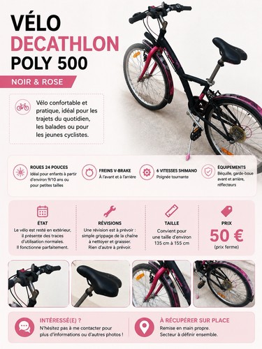 Décathlon twin poly500 - b'twin,
