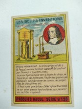 CHROMO les belles inventions .. THE HYDRAULIC PRESS. series G. 128