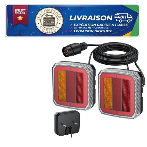 Feu arrière remorque - led, 7
