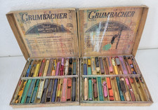 Vtg Grumbacher Soft Pastel  Artist USA Sketching Assort Use Broken Parts