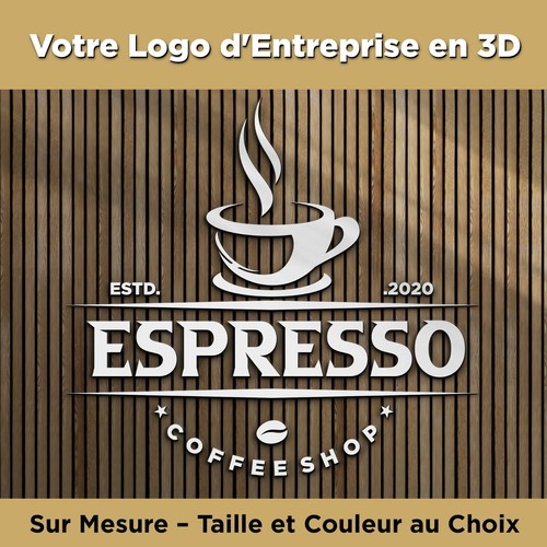 Enseigne logo bois - logo, en