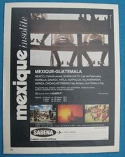 Publicité Papier - SABENA - Compagnie Aérienne Nationale Belge  de 1972