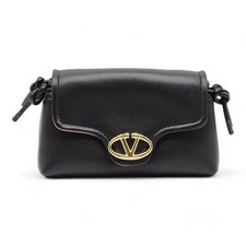Sac À Bandoulière En Cuir Valentino Mini VLOGO Est-Ouest Noir - Neuf 1650 $