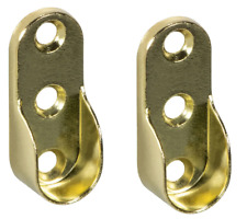 2 Supports De Tringle À Vêtements En Or, Ovale, Pour Mur, En Laiton