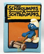 The Smurfs - Schleich - 40225 Smurf with Lawn Mower (New in Wood