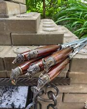 Premium skewers 6 pcs bronze animals head decoration grill barbecue BBQ