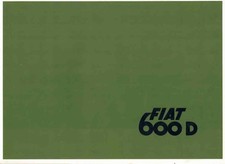 Catalogue Brochure Fiat 600 D / Multipla 1962 France