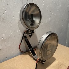 Dual Light Wallfrin -  Chopper Headlights w/ 4D Chrome Bracket - Harley Davidson