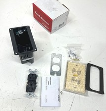 Legrand Pass&Seymour Slater Brass/Brnz 1Gang Floor Box Outlet for Wood Sub Floor