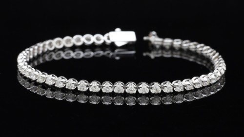 Bracciale tennis blanc 14k - bracciale, or