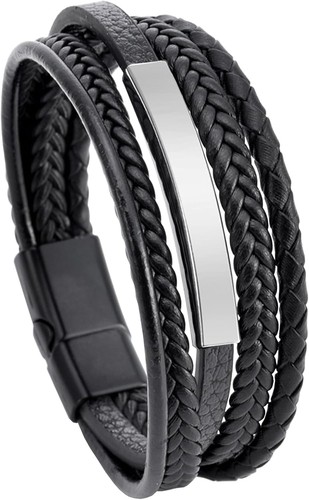Bracelet cuir homme tissé - bracelet,